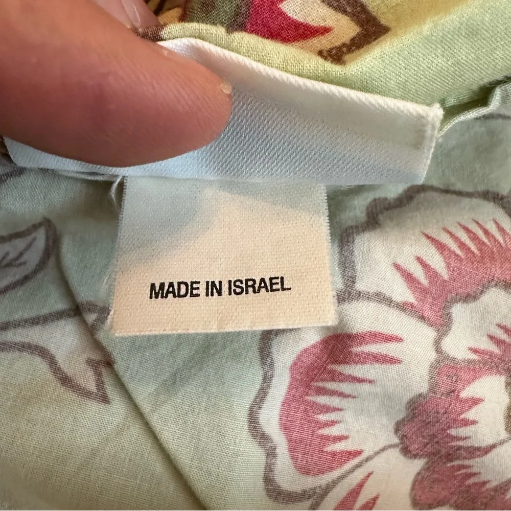 Pottery Barn Duvet Cover Light Green Pink Floral Boho Cottagecore 94”x80”